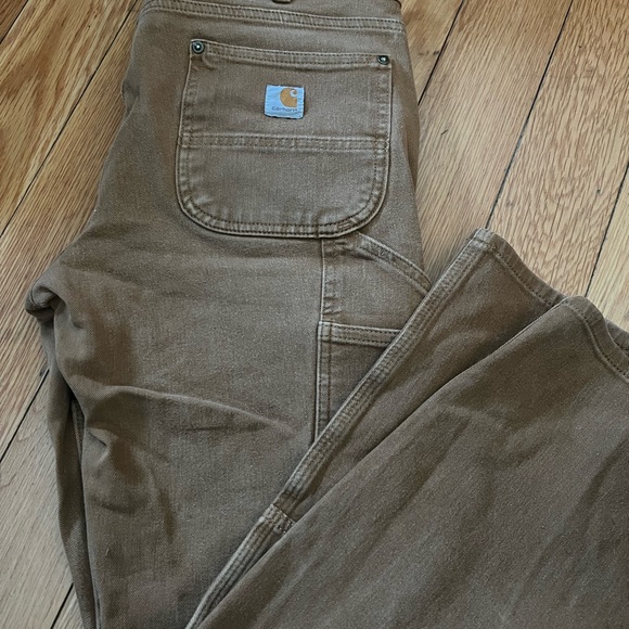 CARHARTT DUCK DOUBLE KNEE WORK JEANS 32X32 BN3334-M RUGGED FLEX RELAXED FIT - Picture 1 of 3